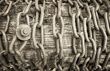 Image showing old metal chain