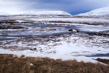 Image showing Volcanic mountain landscape in Iceland