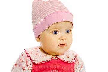 Image showing Portrait of blue-eyed baby