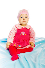 Image showing Little girl baby in a dress
