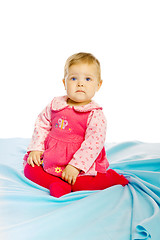 Image showing Little girl baby in a dress