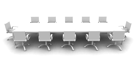 Image showing White Meeting room