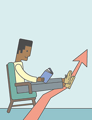 Image showing Reading businessman.