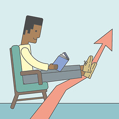 Image showing Reading businessman.