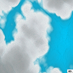 Image showing Blue Sky With Clouds. Mosaic. Abstract Mesh Background. 