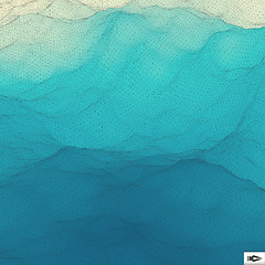 Image showing Water Surface. Wavy Grid Background. Mosaic. 