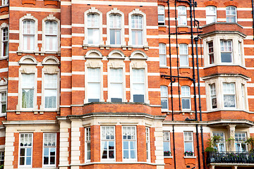 Image showing window in   old red   wall and      historical 