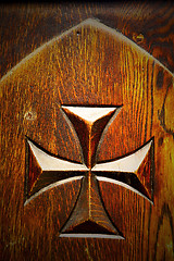 Image showing castellanza blur  closed wood italy   cross