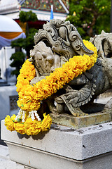 Image showing demon in the temple bangkok asia  flower  warrior monster