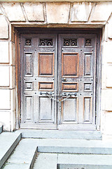 Image showing door st paul cathedral in london england old   religion