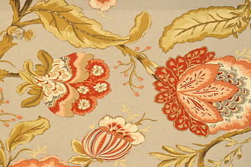 Image showing Floral pattern grey