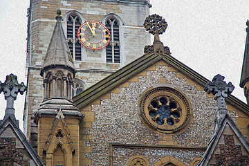 Image showing door southwark  cathedral in london england old  construction an