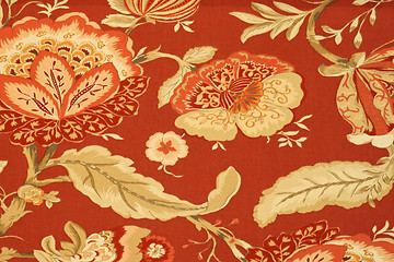 Image showing Floral pattern red