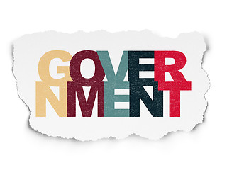 Image showing Politics concept: Government on Torn Paper background