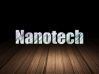 Image showing Science concept: Nanotech in grunge dark room