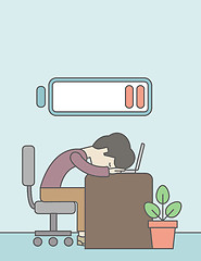Image showing Tired employee.