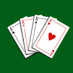Image showing Set of Four Card Icons