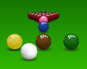 Image showing Snooker Pyramid Balls