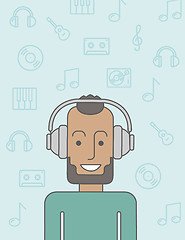 Image showing Man in headphones.