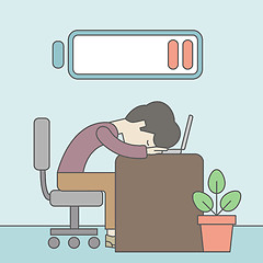 Image showing Tired employee.