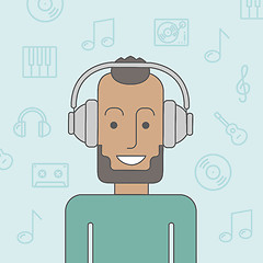 Image showing Man in headphones.