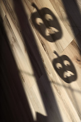 Image showing Shadow of Halloween pumpkin