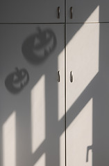 Image showing Shadow of Halloween pumpkin