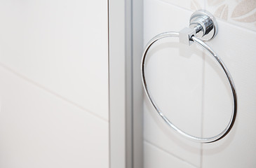 Image showing Towel holder in bathroom