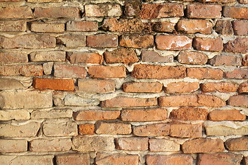 Image showing old weathered brick wall