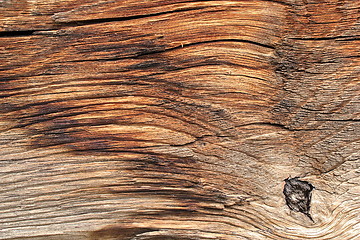 Image showing textured surface of old oak beam