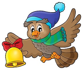 Image showing Christmas owl theme image 1