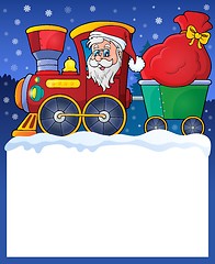 Image showing Small frame with Christmas train