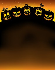 Image showing Pumpkin silhouettes theme image 5