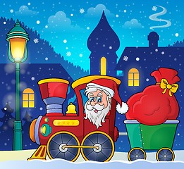 Image showing Christmas train theme image 3