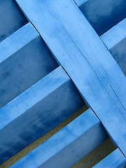 Image showing blue shutter close-up