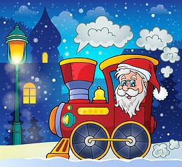 Image showing Christmas locomotive theme image 2