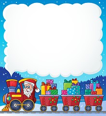 Image showing Christmas train theme image 6