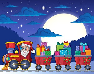 Image showing Christmas train theme image 7