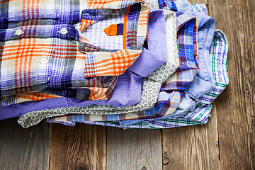 Image showing shirts in a pile