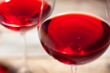 Image showing red wine in two goblets