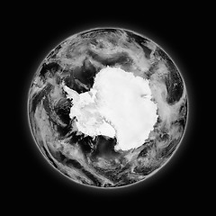 Image showing Antarctica on dark planet Earth