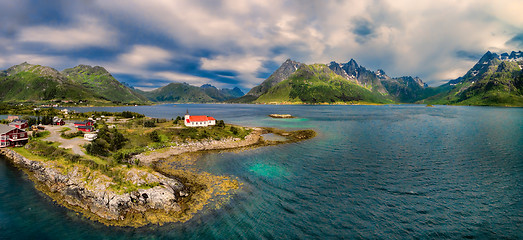 Image showing Church on Lofoten islands