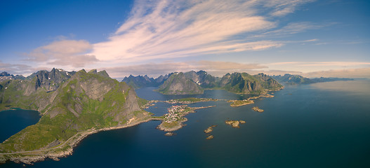 Image showing Aerial view of reine