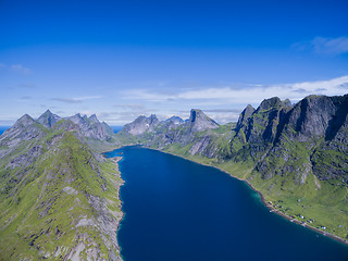 Image showing Aerial fjord