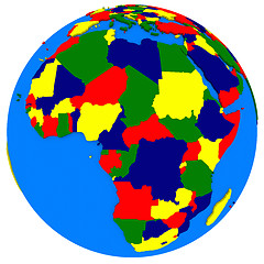 Image showing Africa on Earth political map