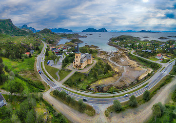 Image showing Vagan church on Lofoten