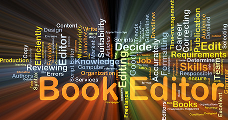 Image showing Book editor background concept glowing
