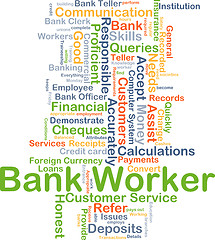 Image showing Bank worker background concept