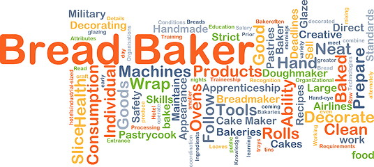 Image showing Bread baker background concept