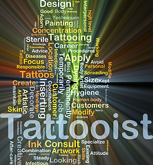 Image showing Tattooist background concept glowing